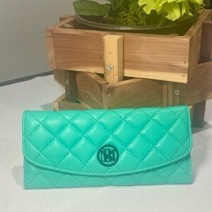 NWT Badgley Mischka Turquoise Wallet